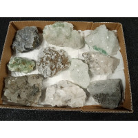 Fluorite vs aragonite quartz